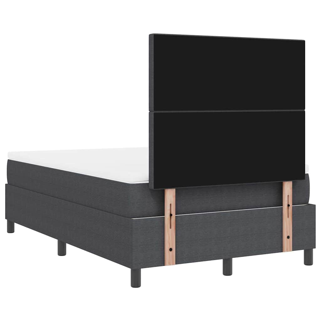 LED Box Spring Krevet Tamno siva i bijela 120 x 200 cm