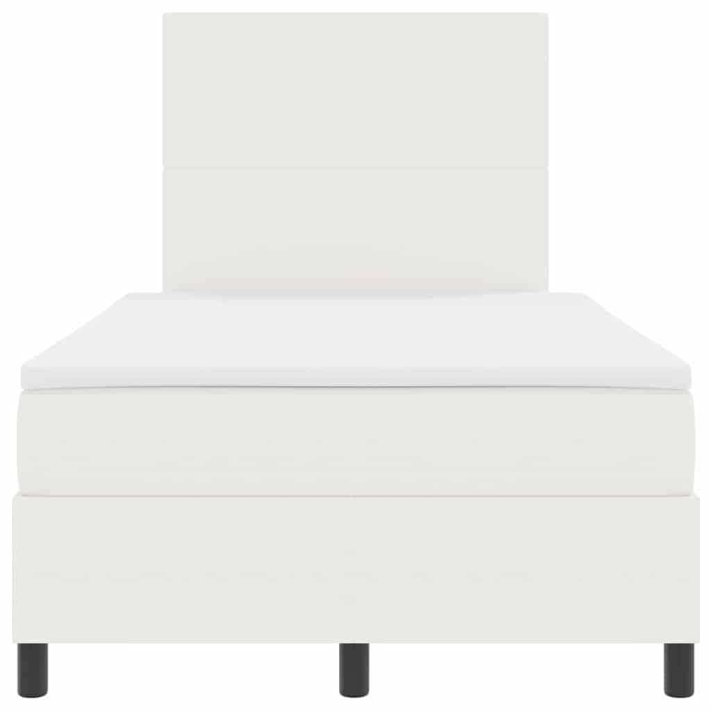 LED Box Spring Krevet s uzglavljem Krema i bijela 120 x 200 cm