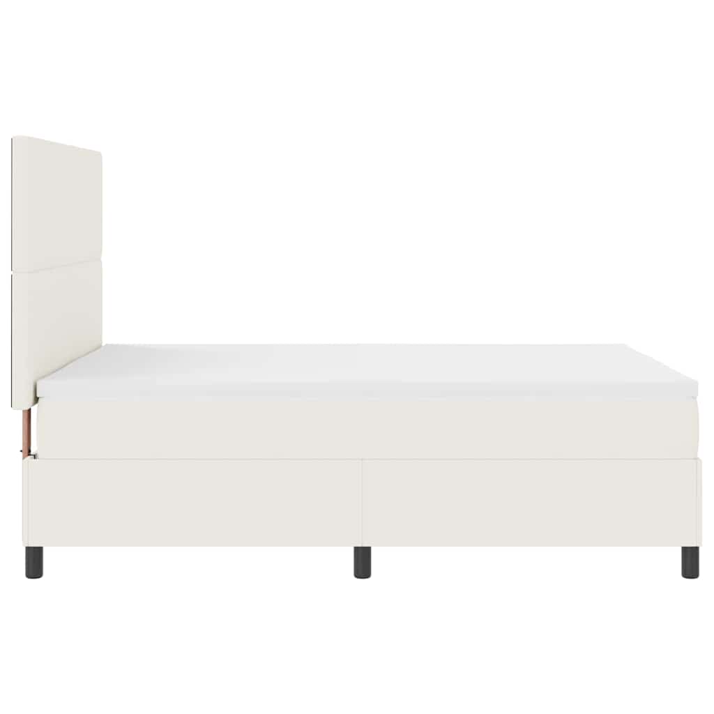 LED Box Spring Krevet s uzglavljem Krema i bijela 140 x 190 cm