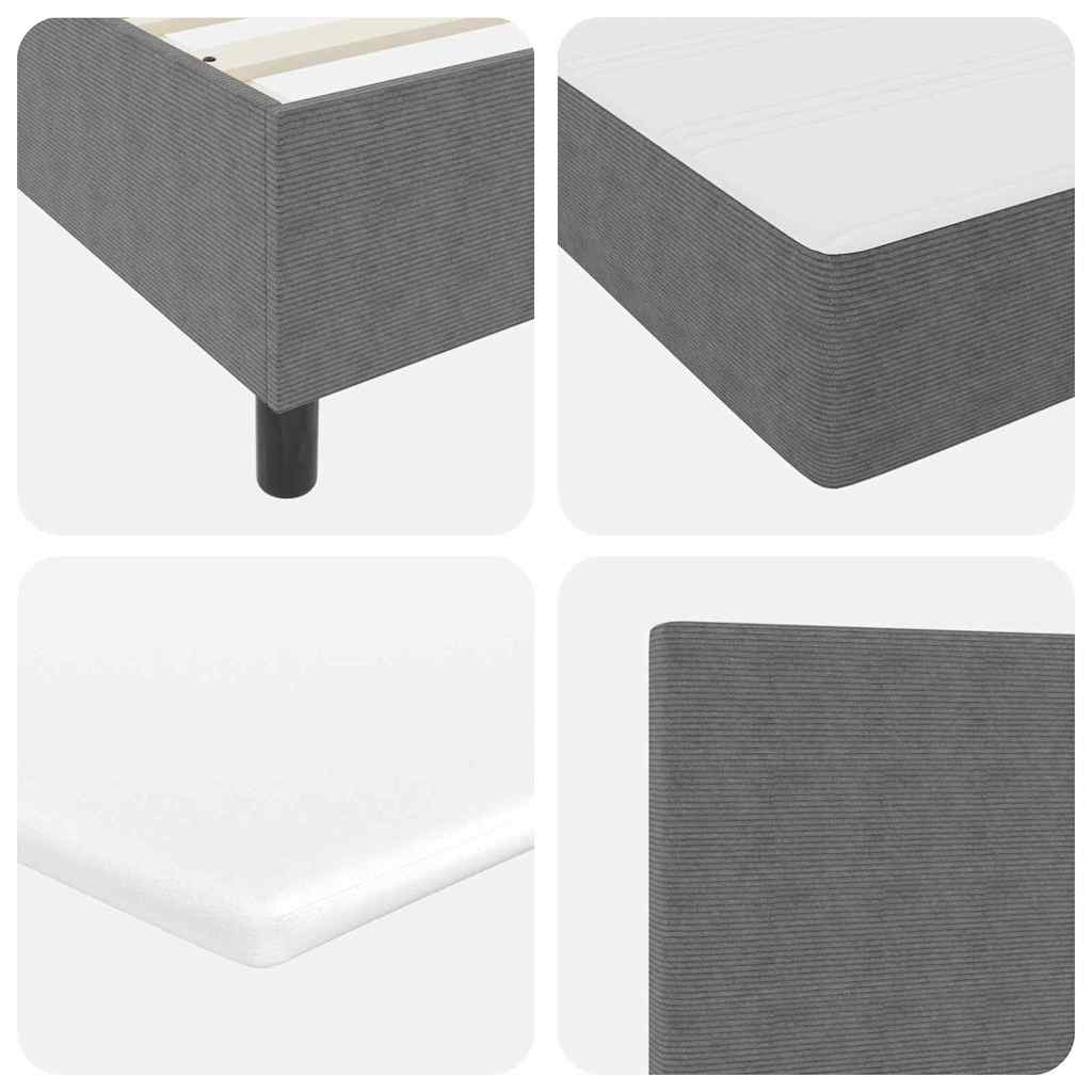 LED Box Spring Krevet Svijetlo siva i bijela. 200 x 200 cm