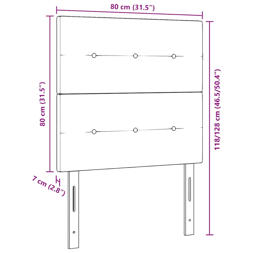 Uzglavlje podesivo po visini s uzglavljem Krema 80 cm tkanina