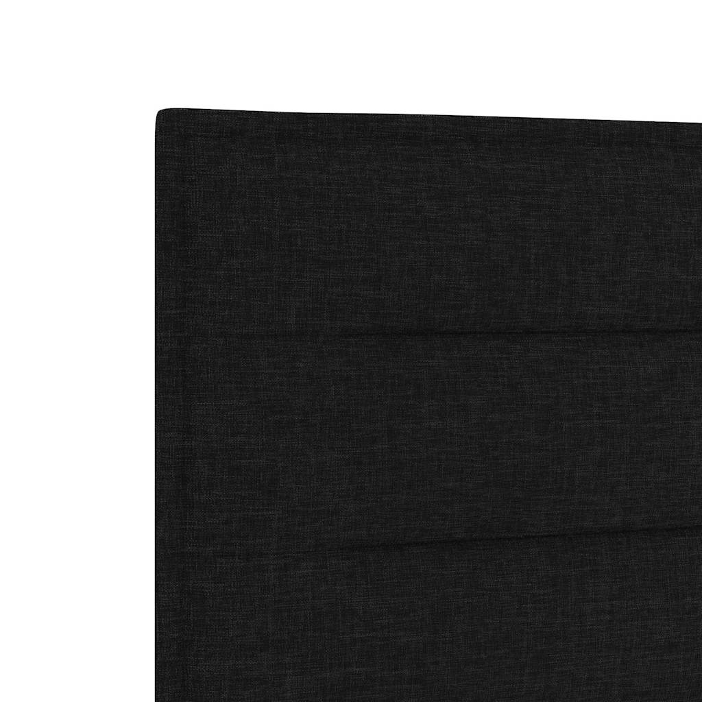 LED glava kreveta s LED trakama s uzglavljem Crna 80 cm tkanina