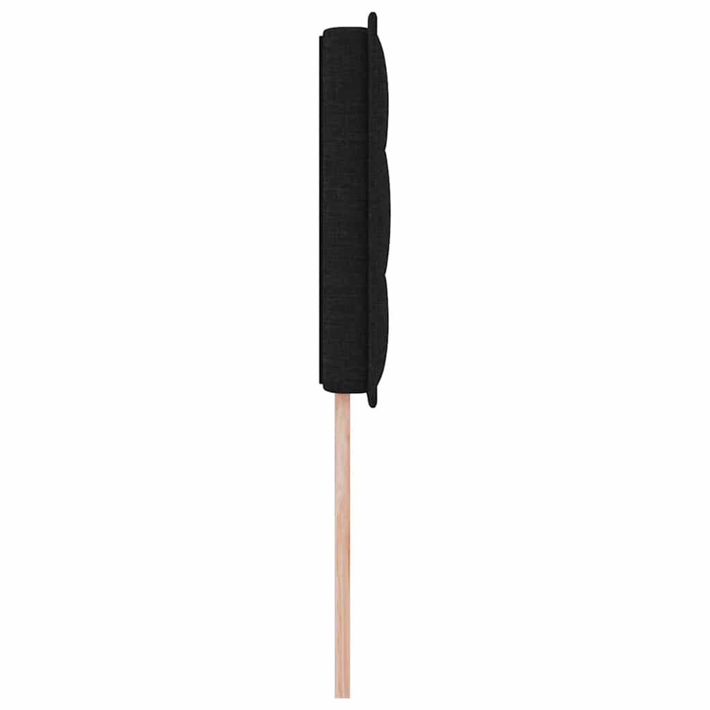 LED glava kreveta s LED trakama s uzglavljem Crna 80 cm tkanina