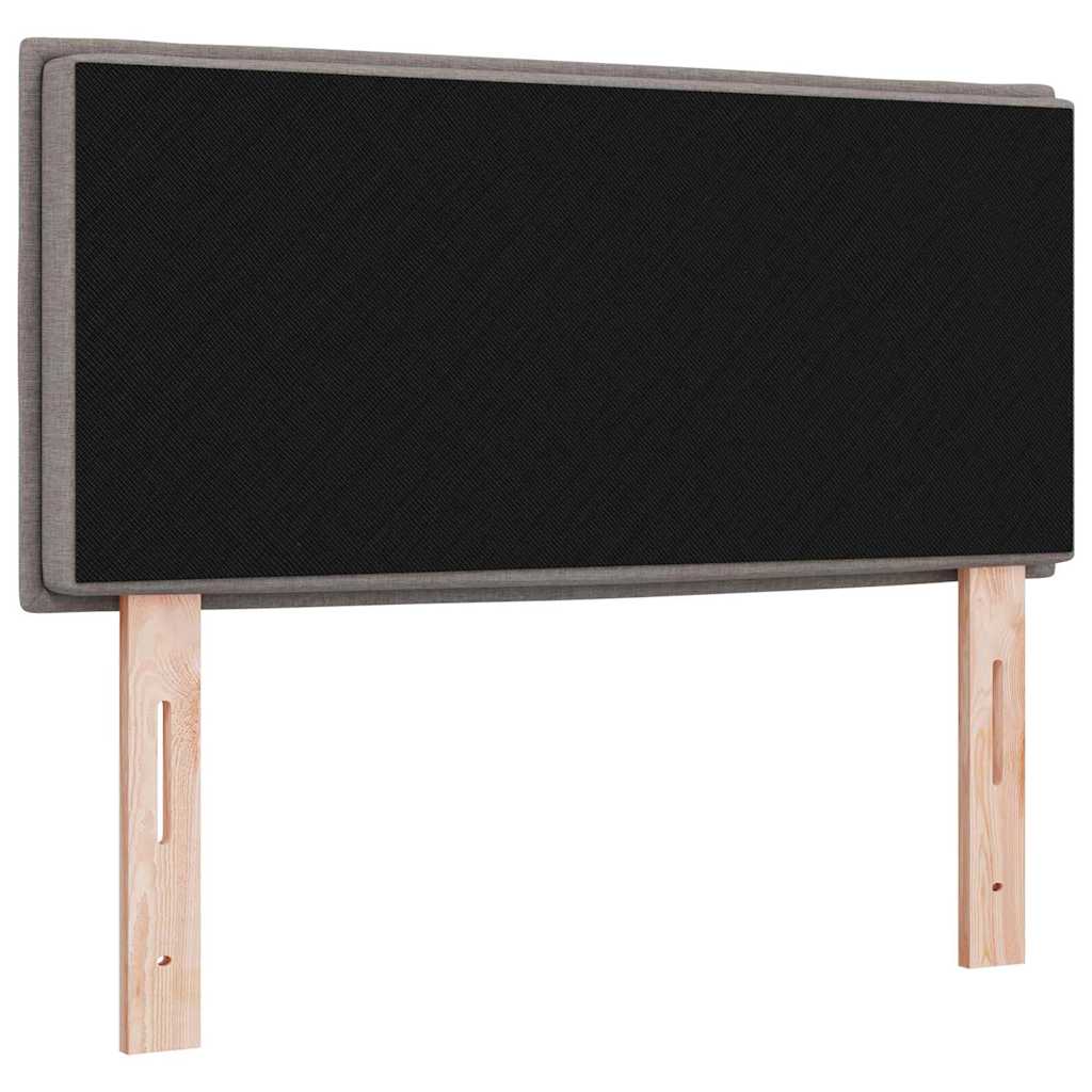 LED glava kreveta s LED trakama Sivo-smeđa 80 cm tkanina