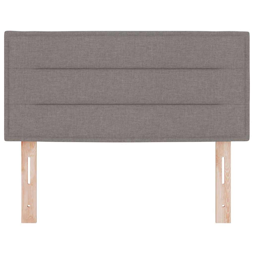 LED glava kreveta s LED trakama Sivo-smeđa 90 cm tkanina