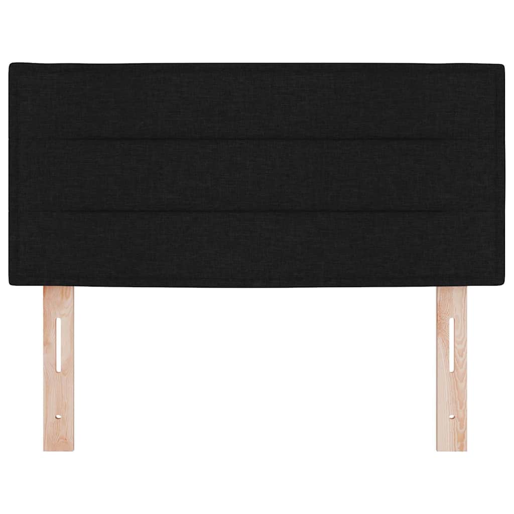 LED glava kreveta s LED trakama Crna 100 cm tkanina