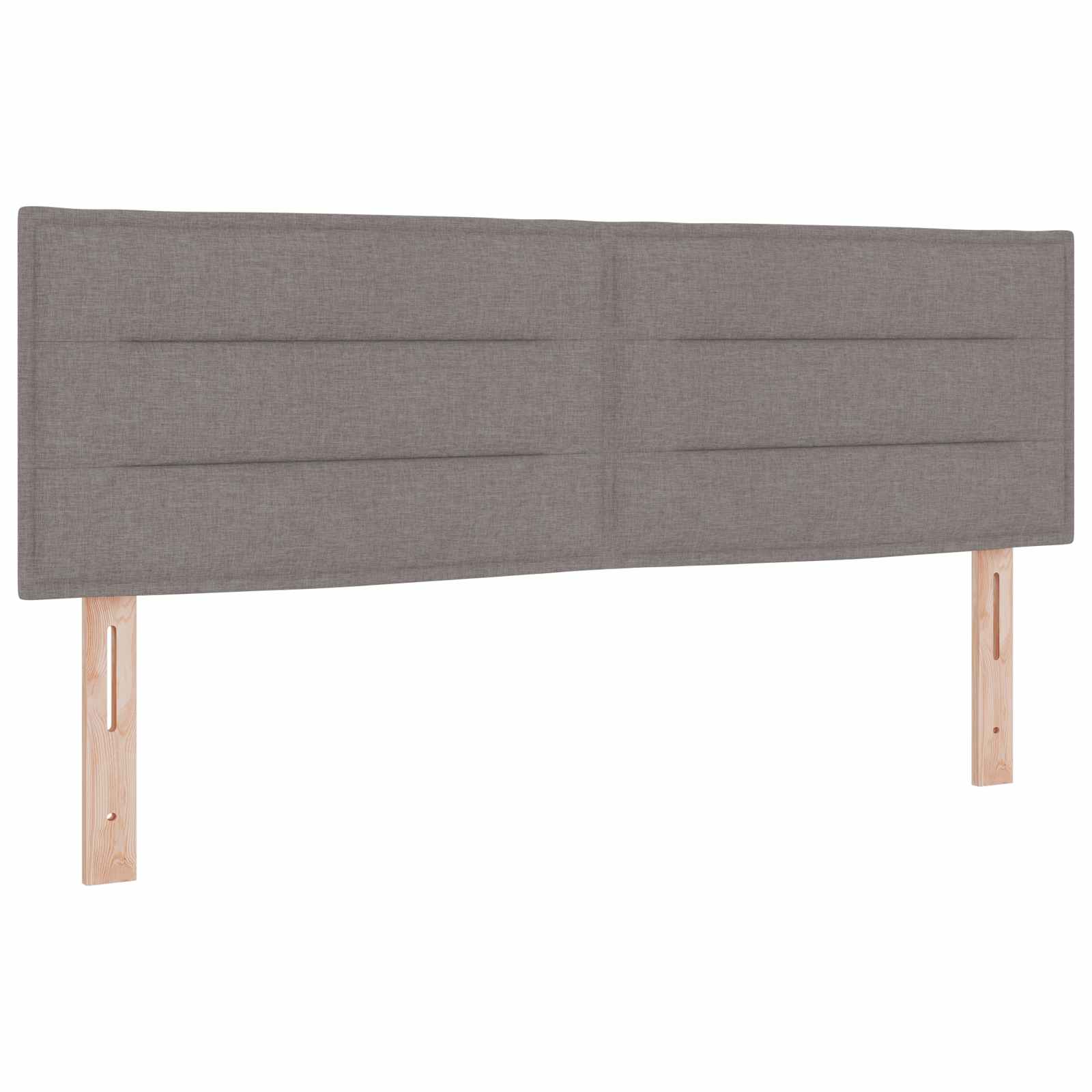 LED glava kreveta s LED trakama Sivo-smeđa 144 cm tkanina