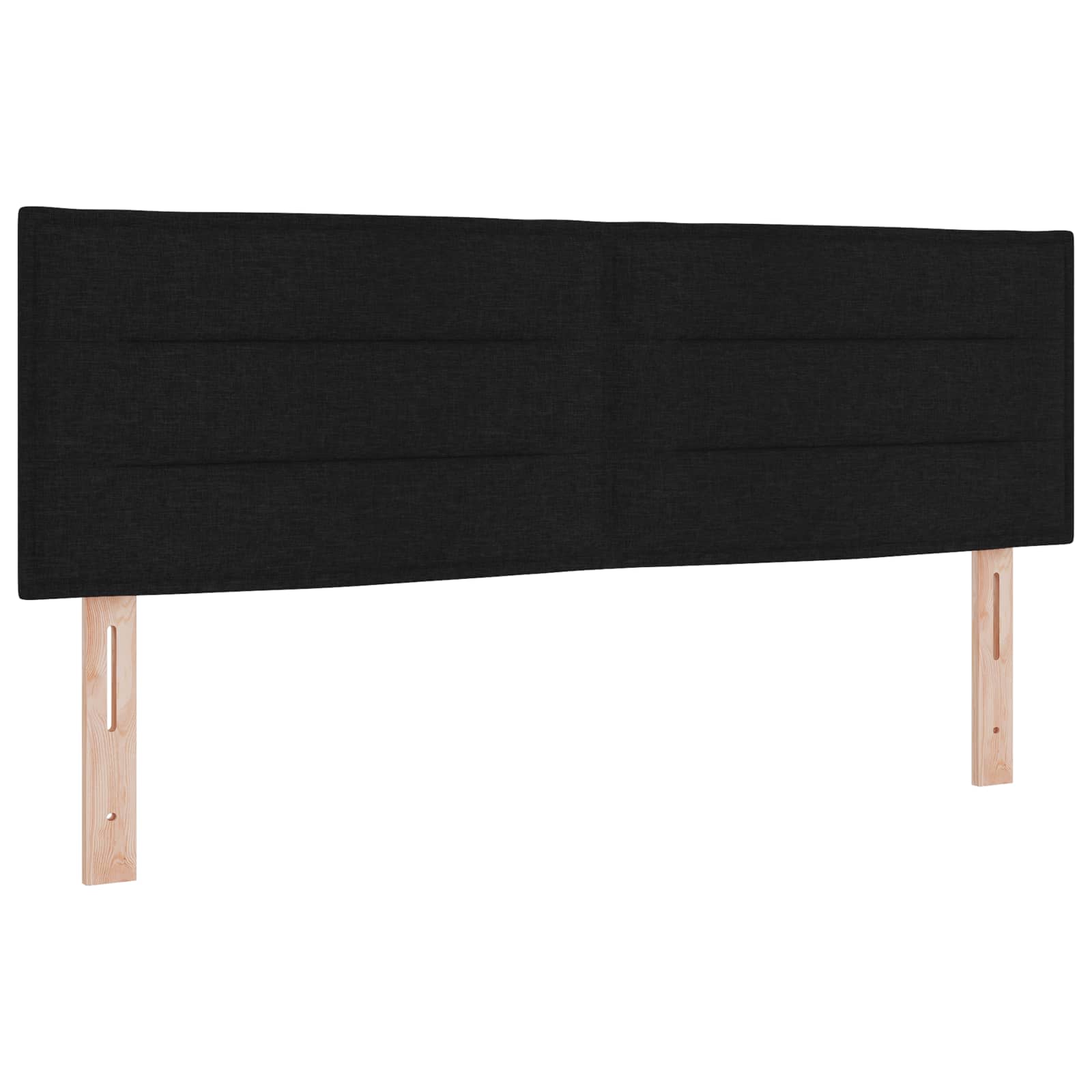 LED glava kreveta s LED trakama Crna 160 cm tkanina