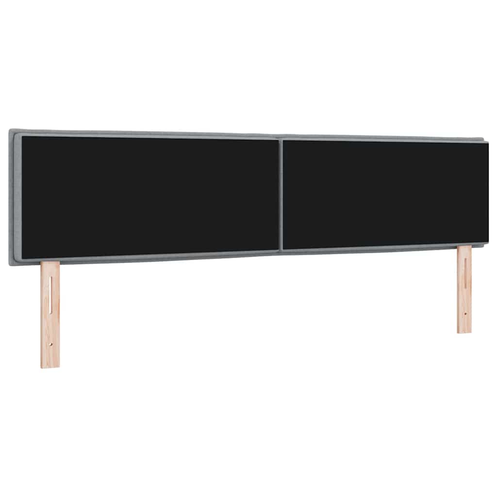 LED glava kreveta s LED trakama Svijetlo siva 180 cm tkanina