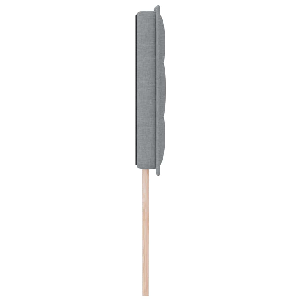 LED glava kreveta s LED trakama Svijetlo siva 180 cm tkanina