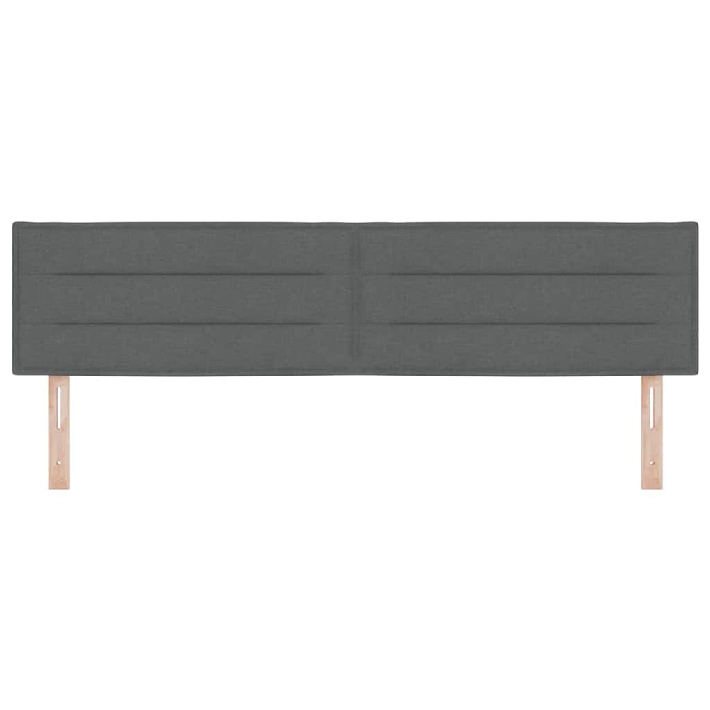 LED glava kreveta s LED trakama Tamno siva 180 cm tkanina