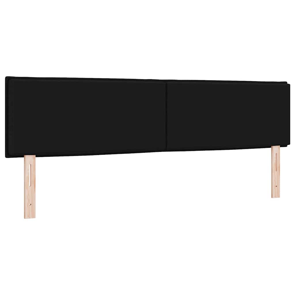 LED glava kreveta s LED trakama Crna 180 cm tkanina