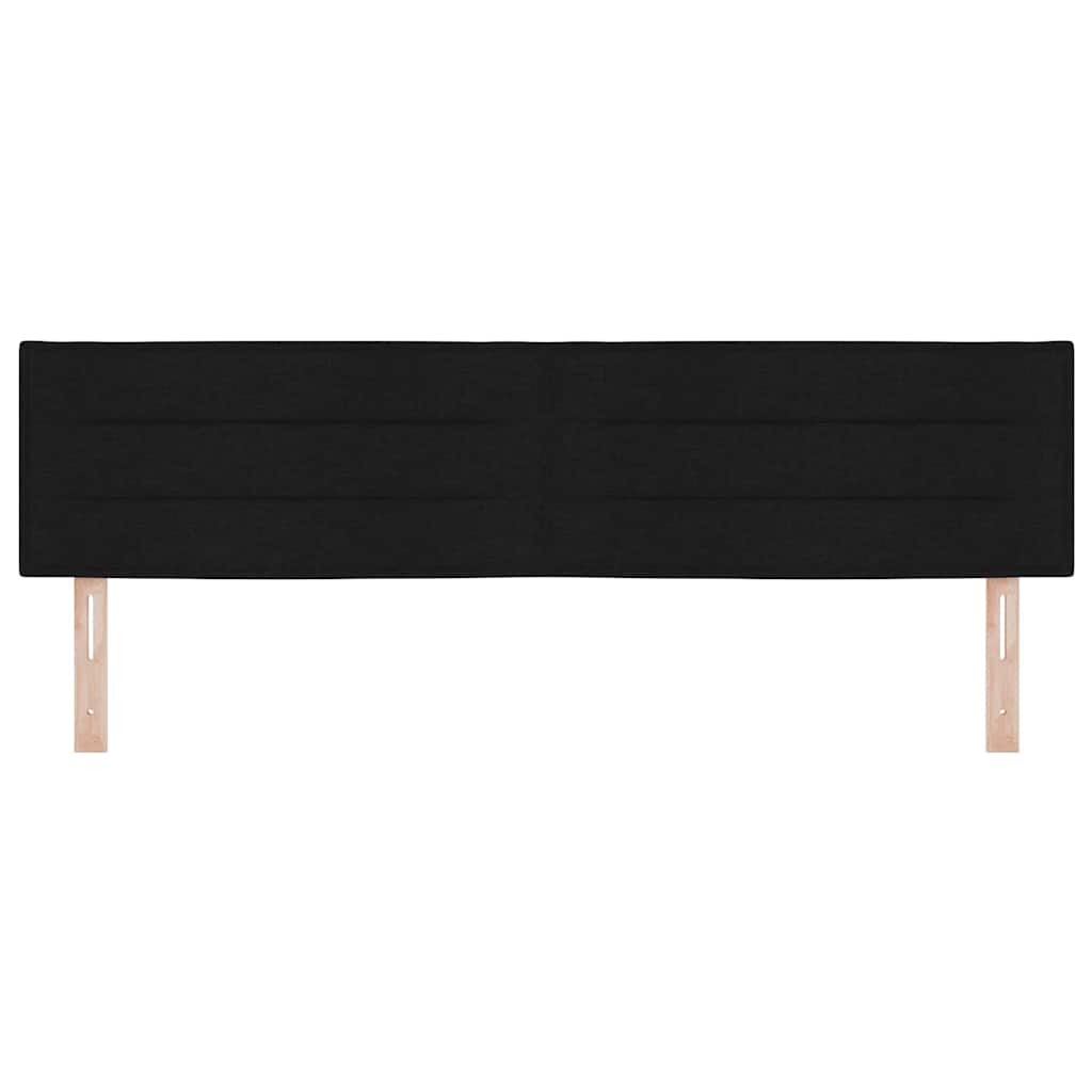 LED glava kreveta s LED trakama Crna 180 cm tkanina