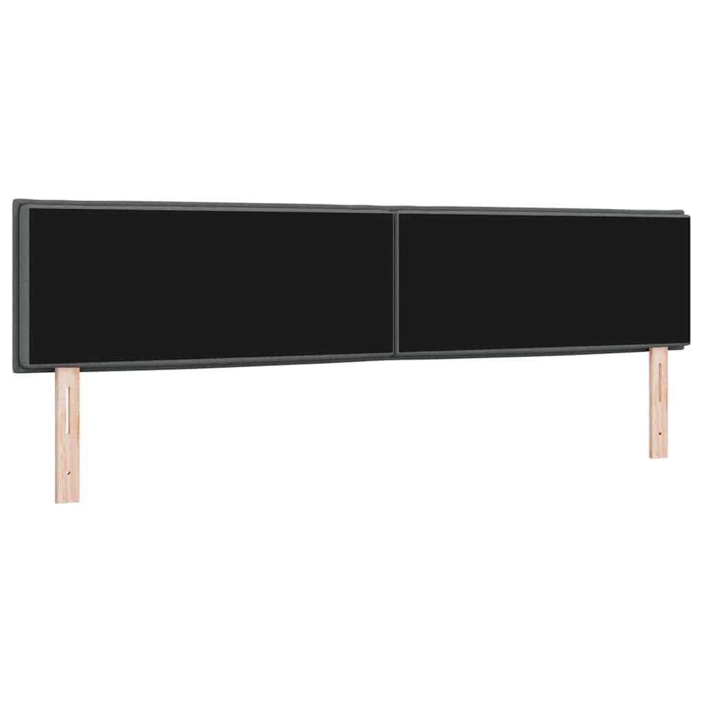 LED glava kreveta s LED trakama Tamno siva 200 cm tkanina