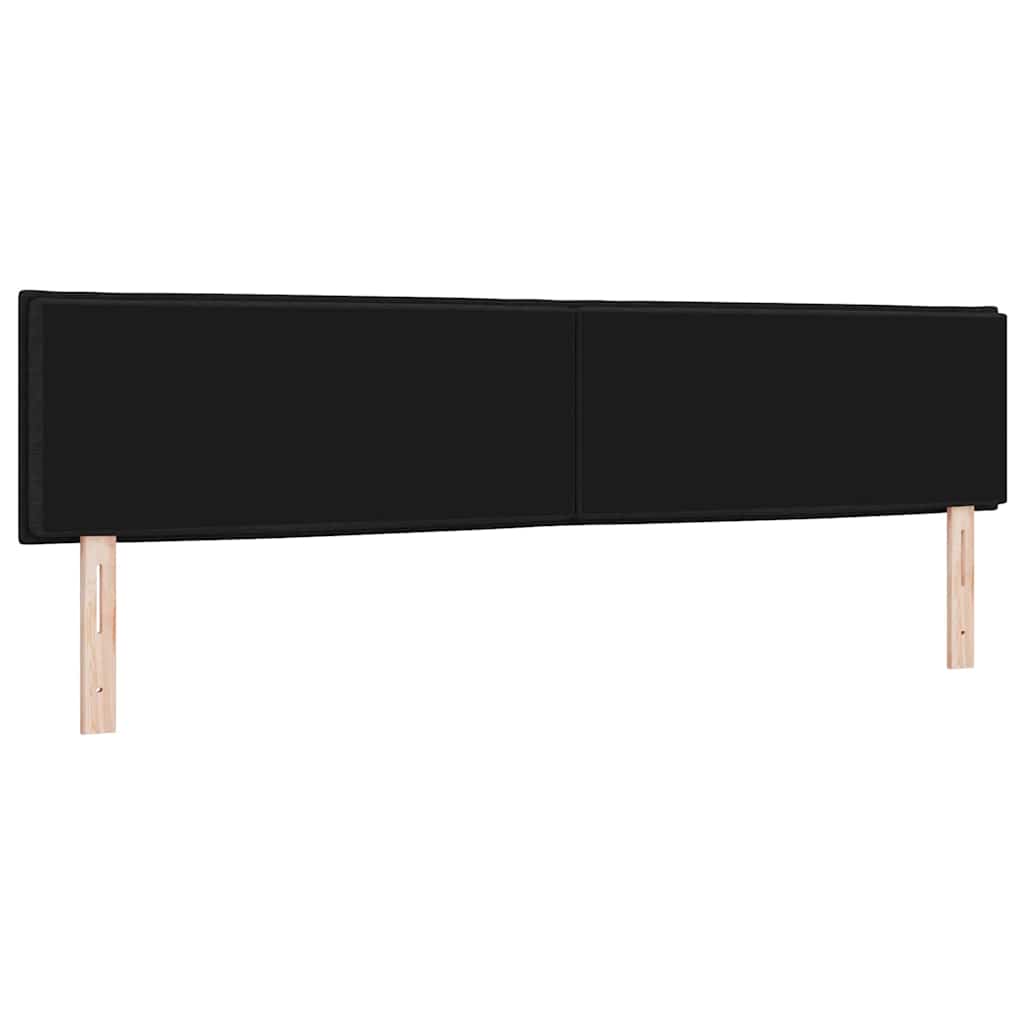 LED glava kreveta s LED trakama Crna 200 cm tkanina