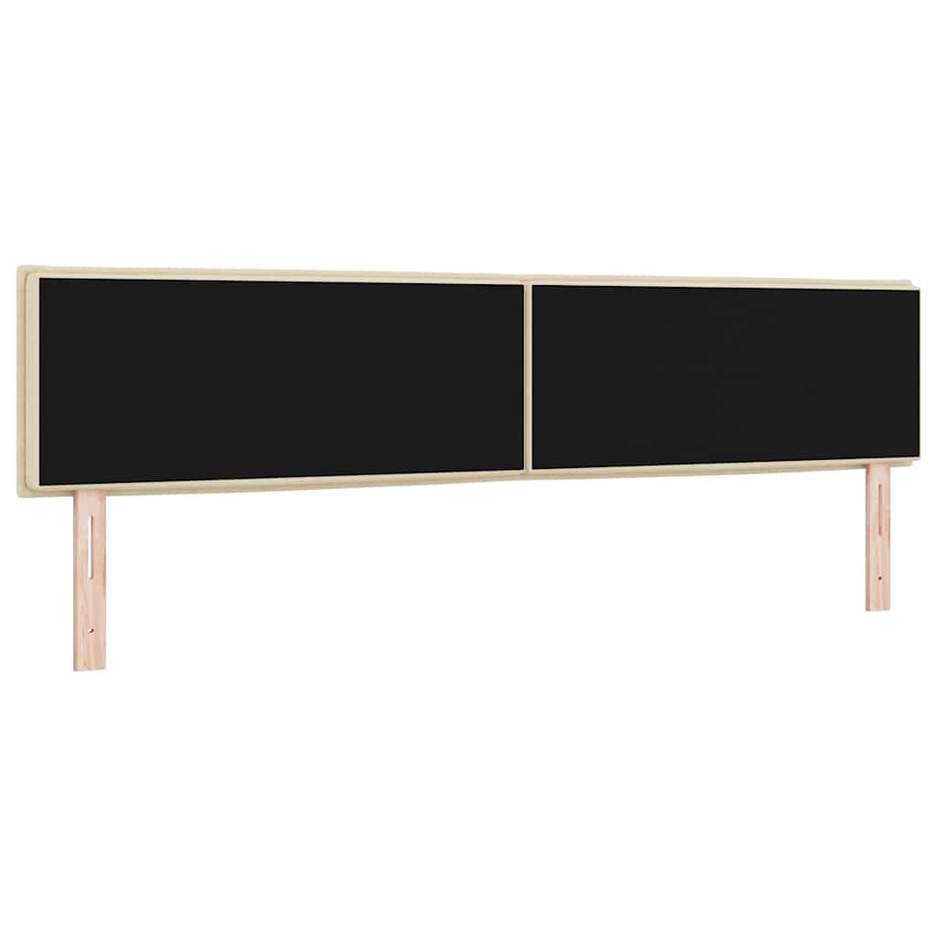 LED glava kreveta s LED trakama Krema 200 cm tkanina