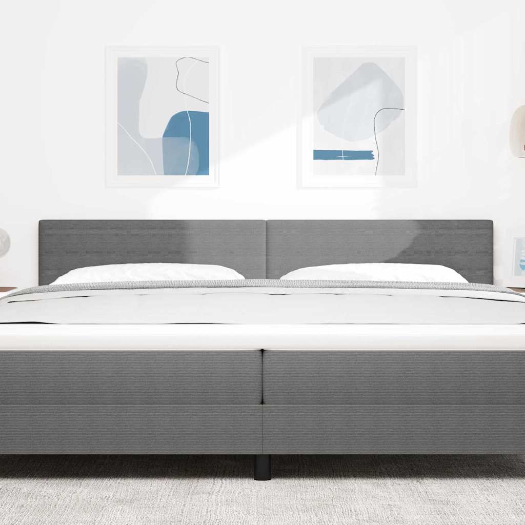 LED glava kreveta Svijetlo siva 200 cm Kordura tekstil