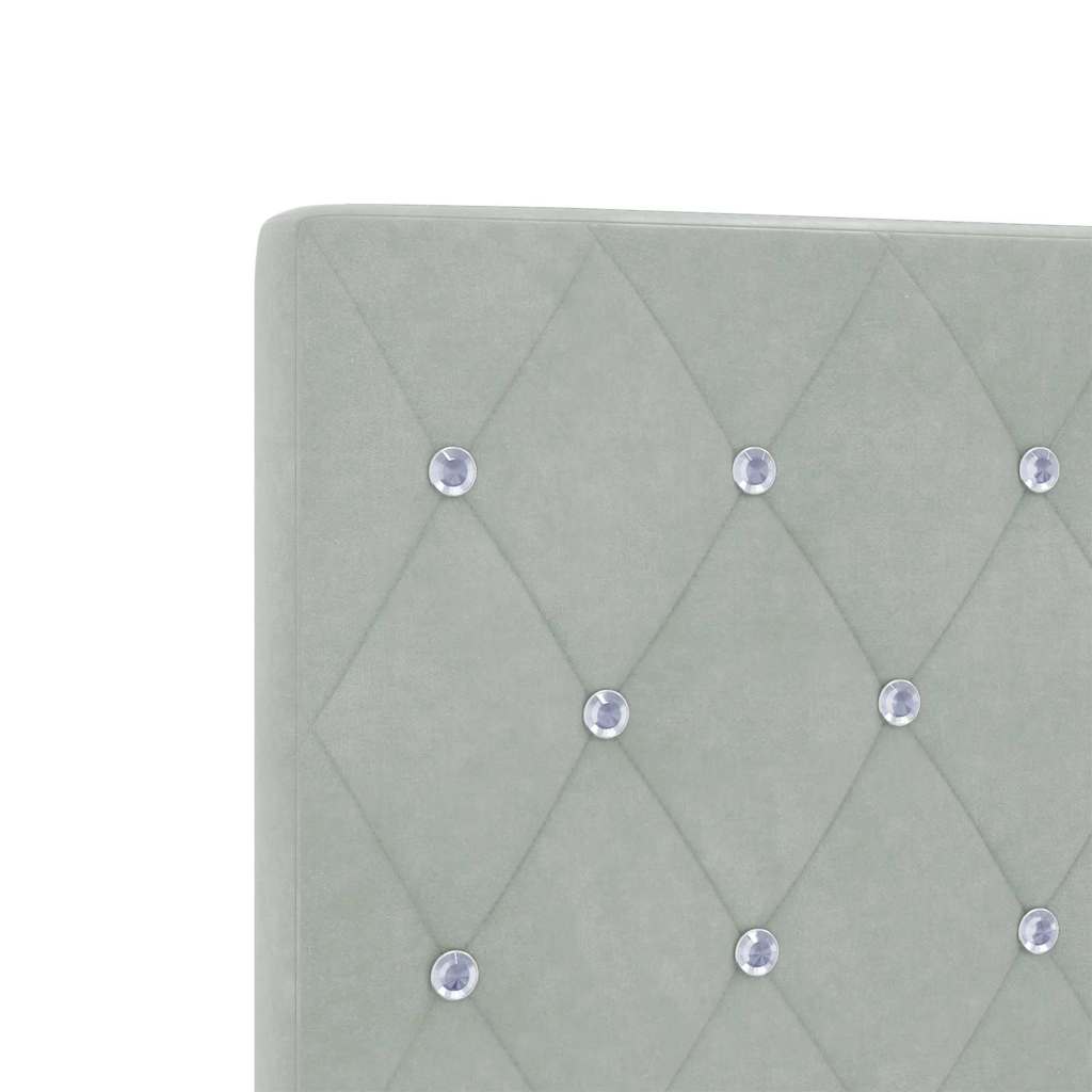 LED glava kreveta s LED trakama Svijetlo siva 100 cm Baršun