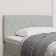 LED glava kreveta s LED trakama Svijetlo siva 100 cm Baršun