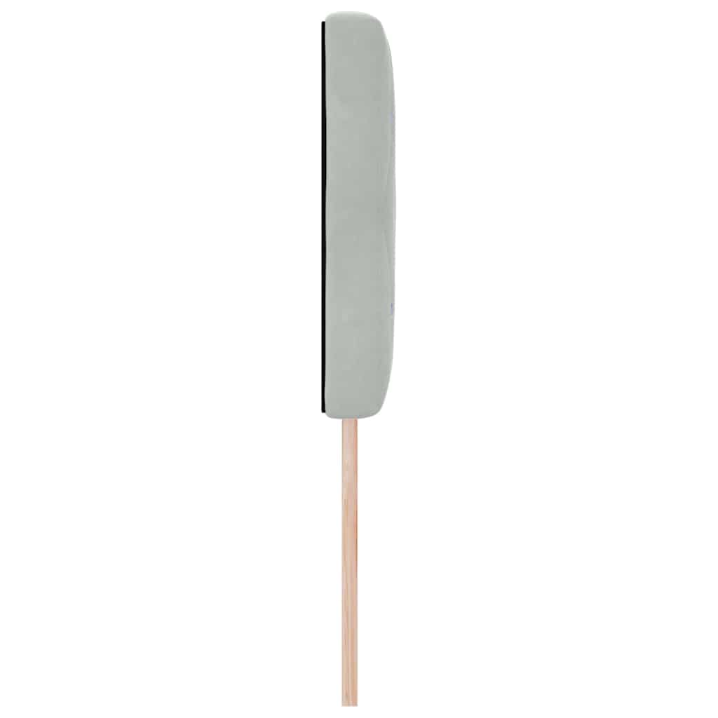 LED glava kreveta s LED trakama Svijetlo siva 144 cm Baršun