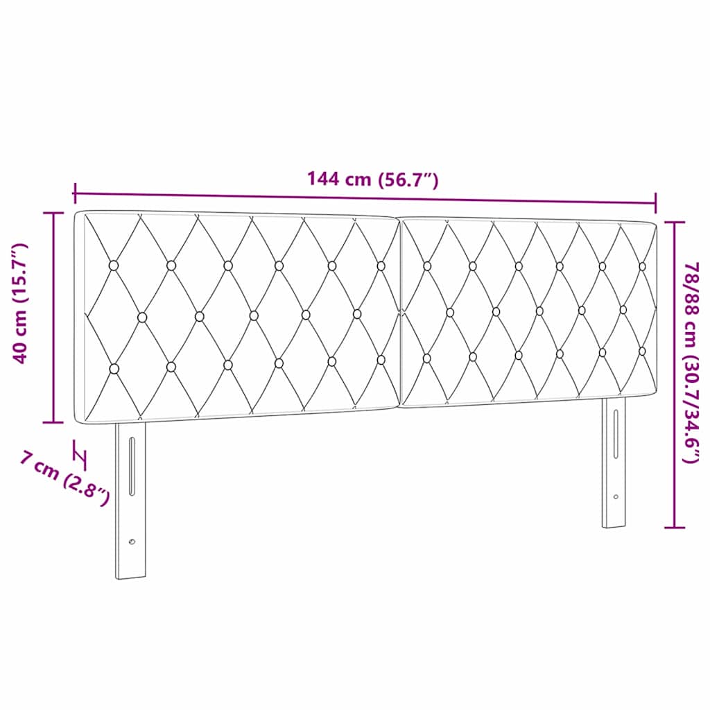 LED glava kreveta s LED trakama Svijetlo siva 144 cm Baršun