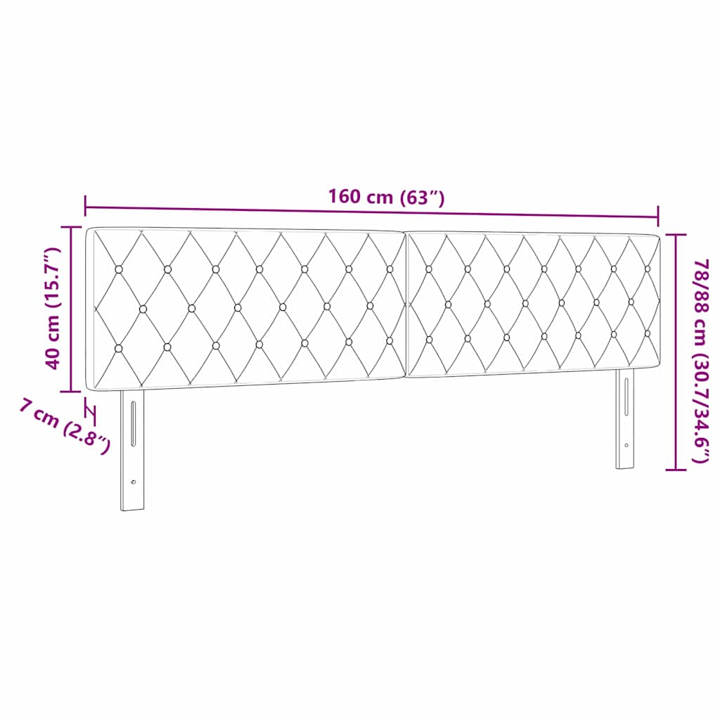 LED glava kreveta s LED trakama Tamno siva 160 cm Baršun