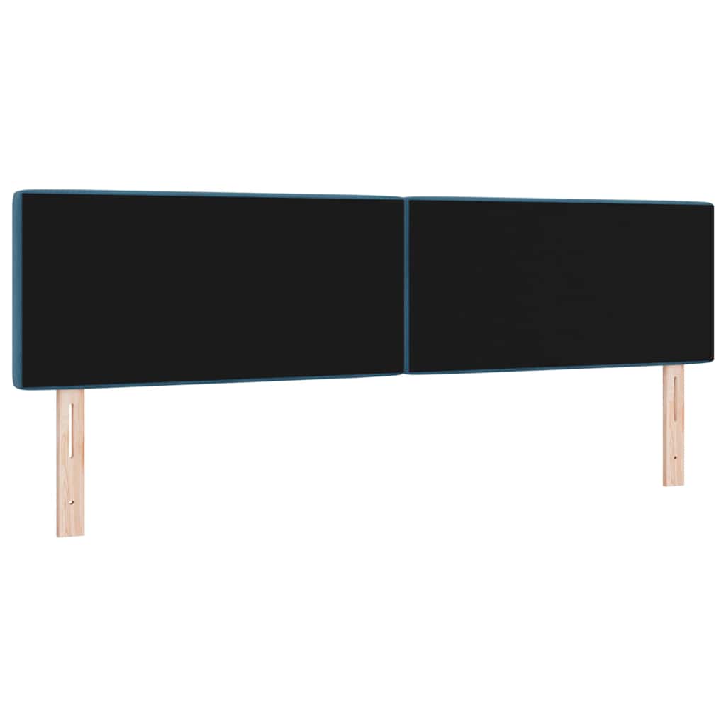 LED glava kreveta s LED trakama Tamno plava 180 cm Baršun