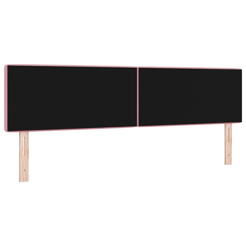 LED glava kreveta s LED trakama Ružičasta 180 cm Baršun