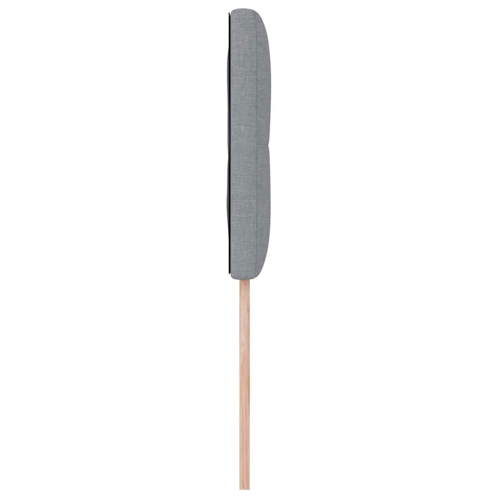 LED glava kreveta s LED trakama Svijetlo siva 90 cm tkanina