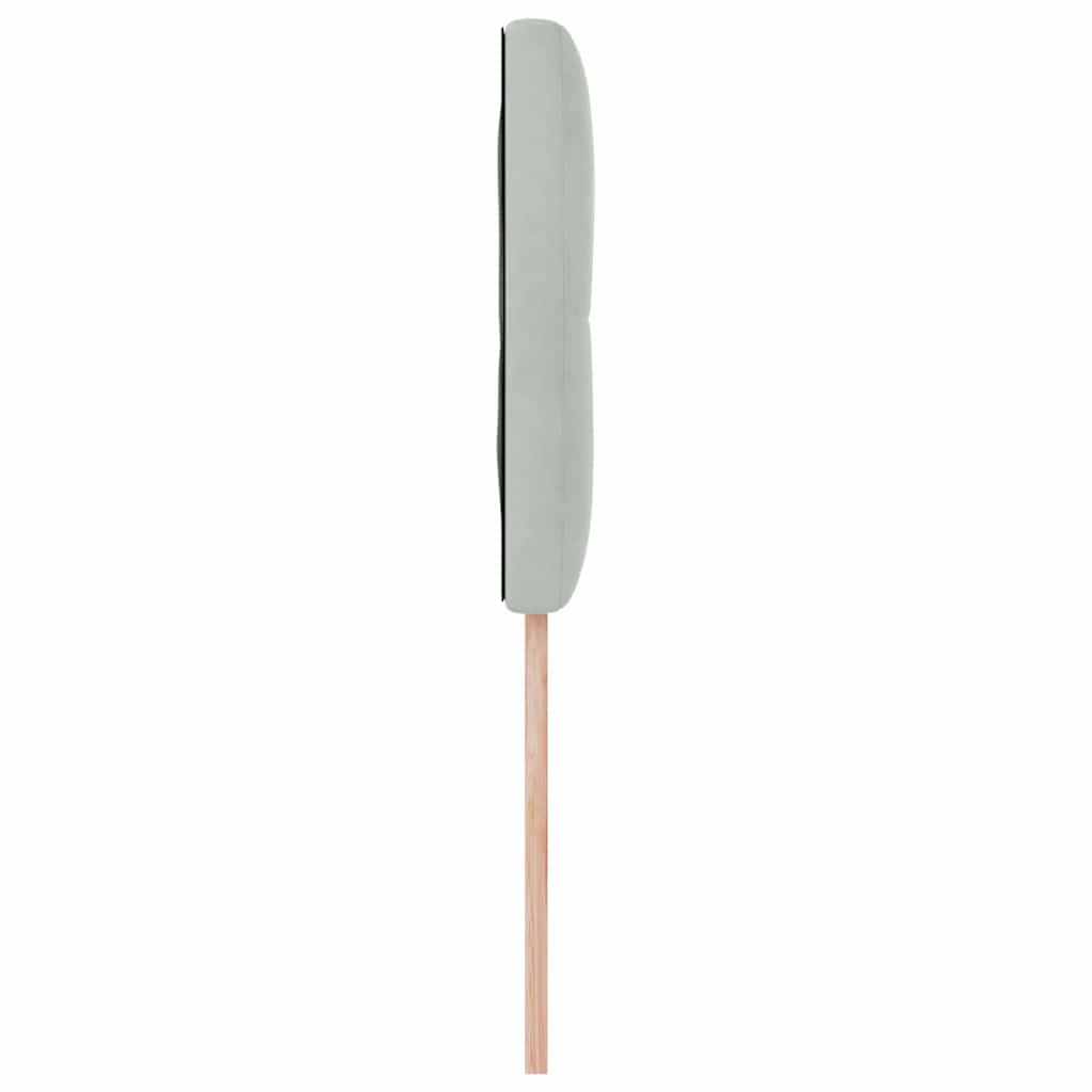 LED glava kreveta s LED trakama Svijetlo siva 90 cm Baršun