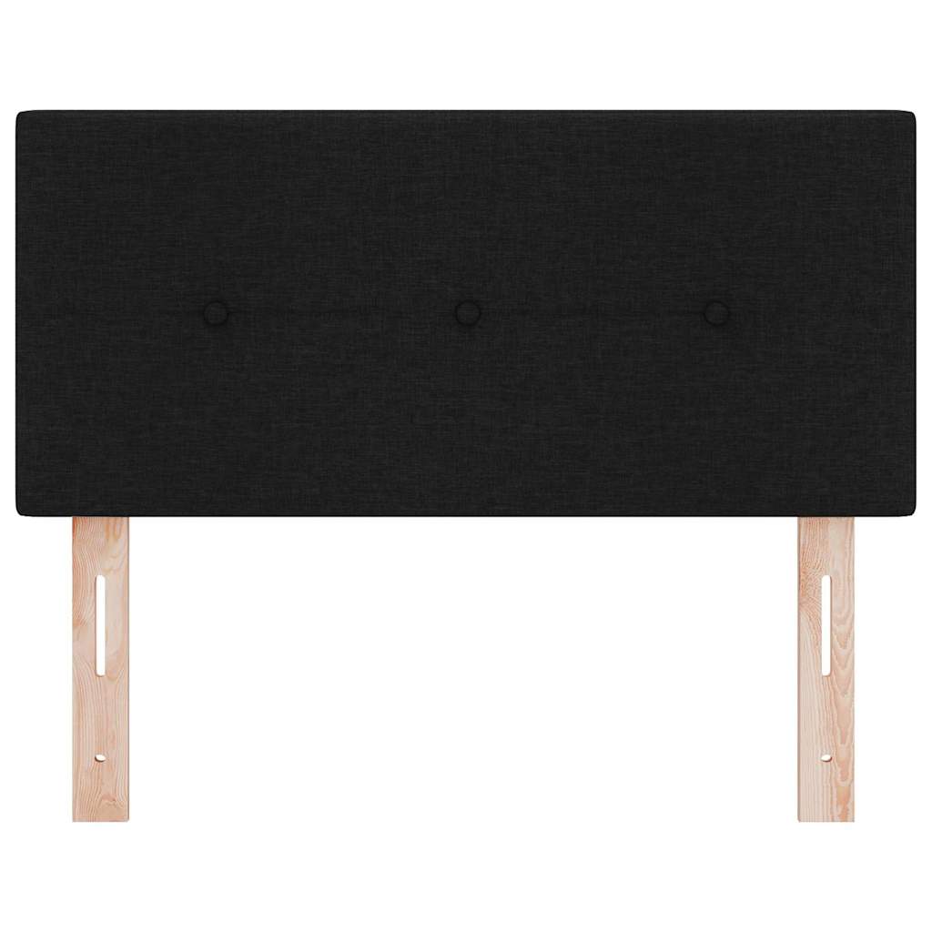 LED glava kreveta s LED trakama Crna 100 cm tkanina