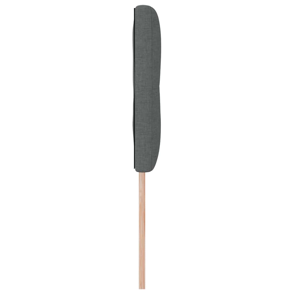 LED glava kreveta s LED trakama Tamno siva 144 cm tkanina
