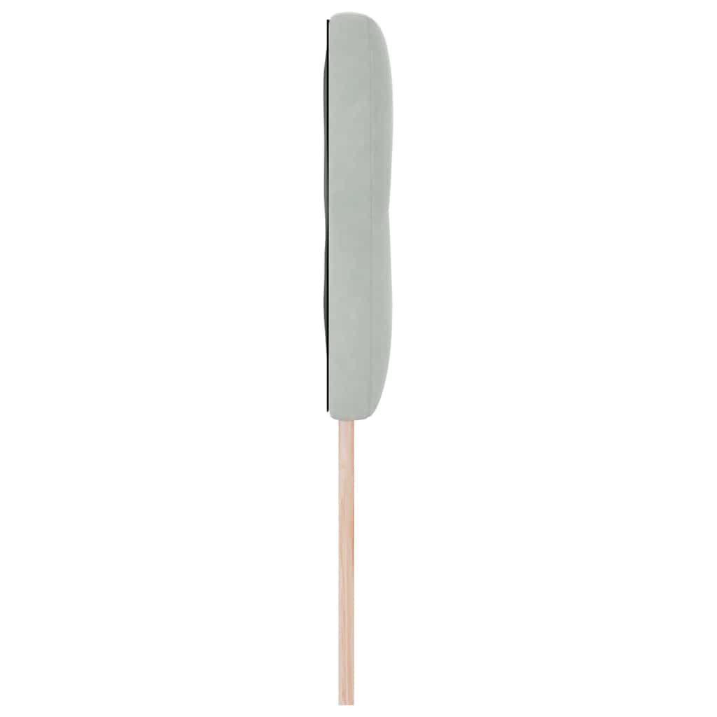 LED glava kreveta s LED trakama Svijetlo siva 144 cm Baršun