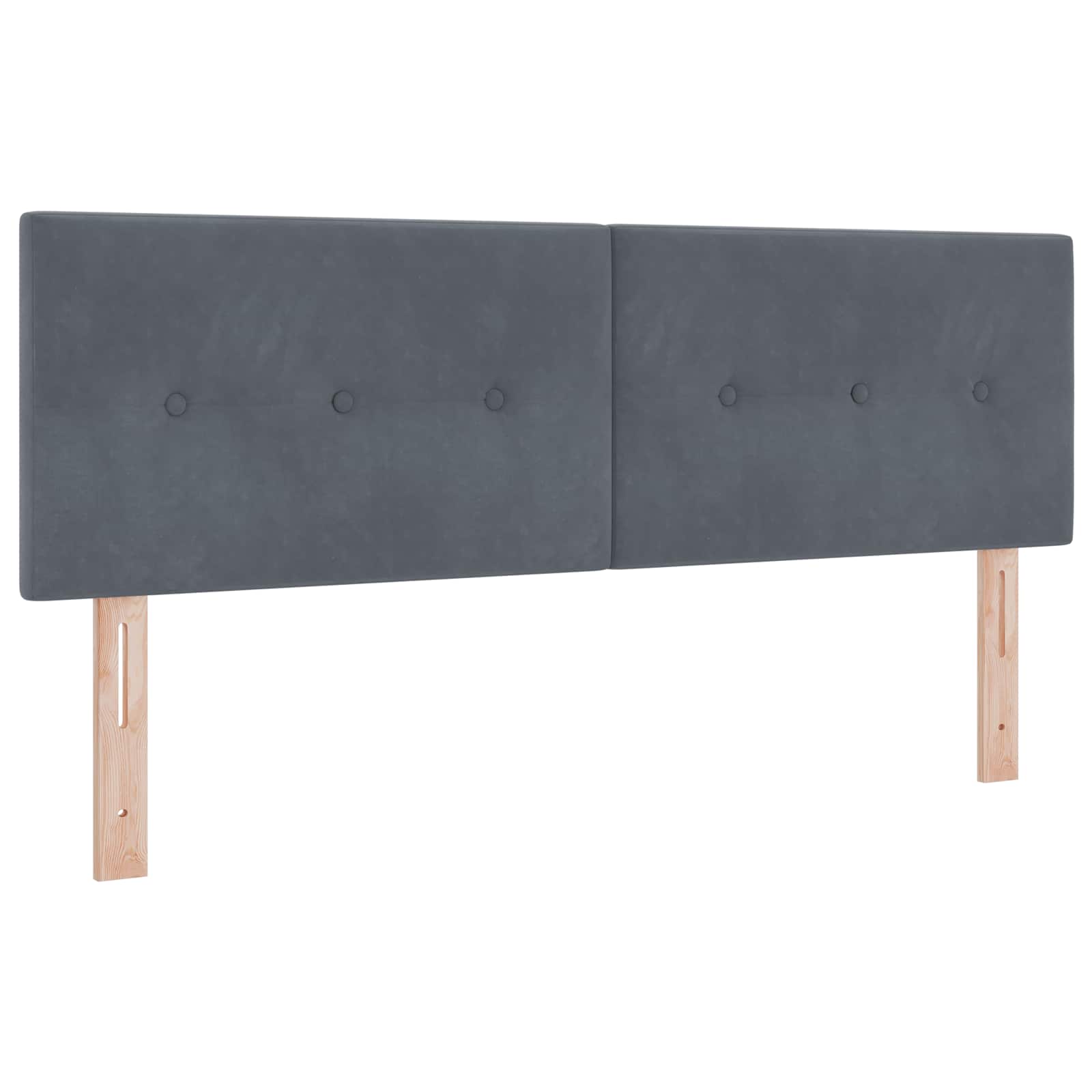 LED glava kreveta s LED trakama Sivi 144 cm Baršun