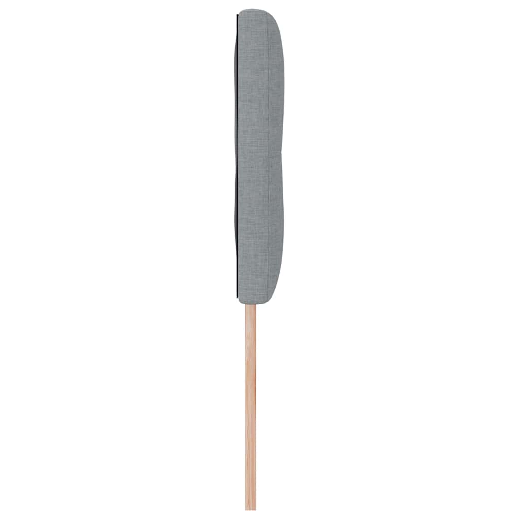 LED glava kreveta s LED trakama Svijetlo siva 160 cm tkanina