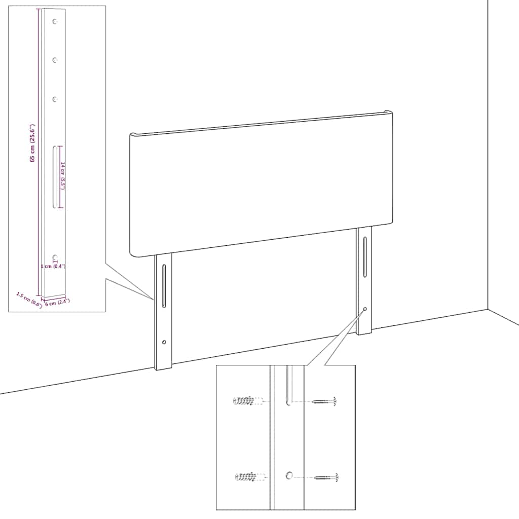 LED glava kreveta s LED trakama Tamno siva 160 cm tkanina