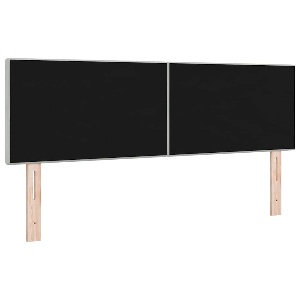 LED glava kreveta s LED trakama Svijetlo siva 160 cm Baršun