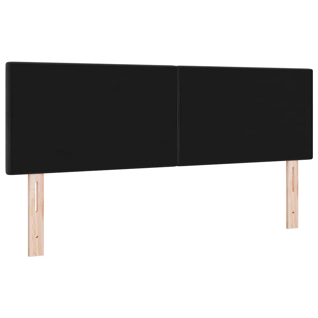 LED glava kreveta s LED trakama Crna 160 cm Baršun