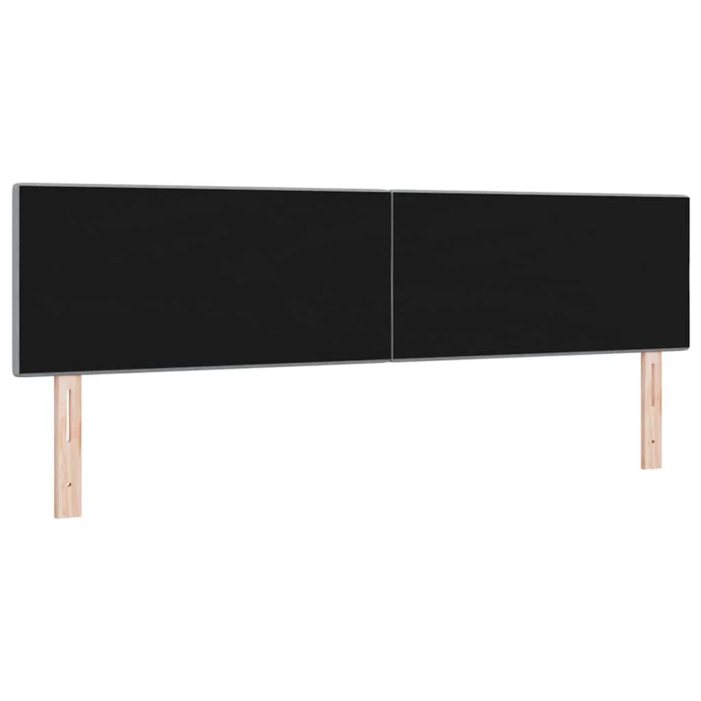 LED glava kreveta s LED trakama Svijetlo siva 180 cm tkanina