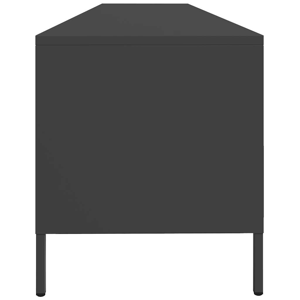 TV ormarić crni 202x39x43,5 cm hladno valjani čelik