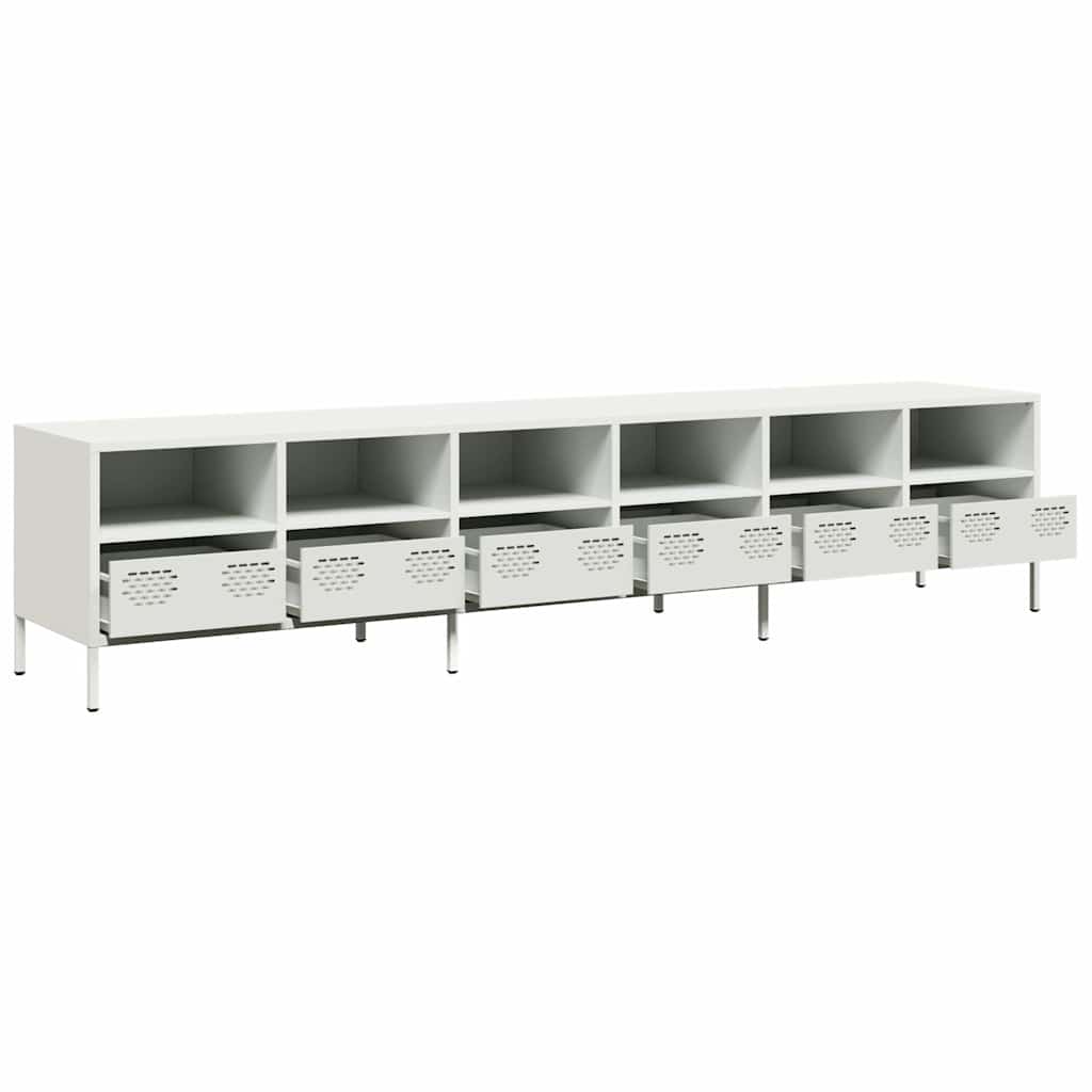 TV ormarić bijeli 202x39x43,5 cm hladno valjani čelik