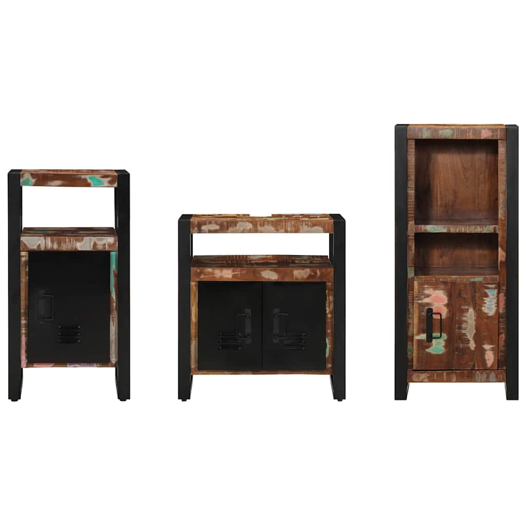 Set namještaja za kupaonicu 3 pcs Čvrsto drvo iz reciklaže