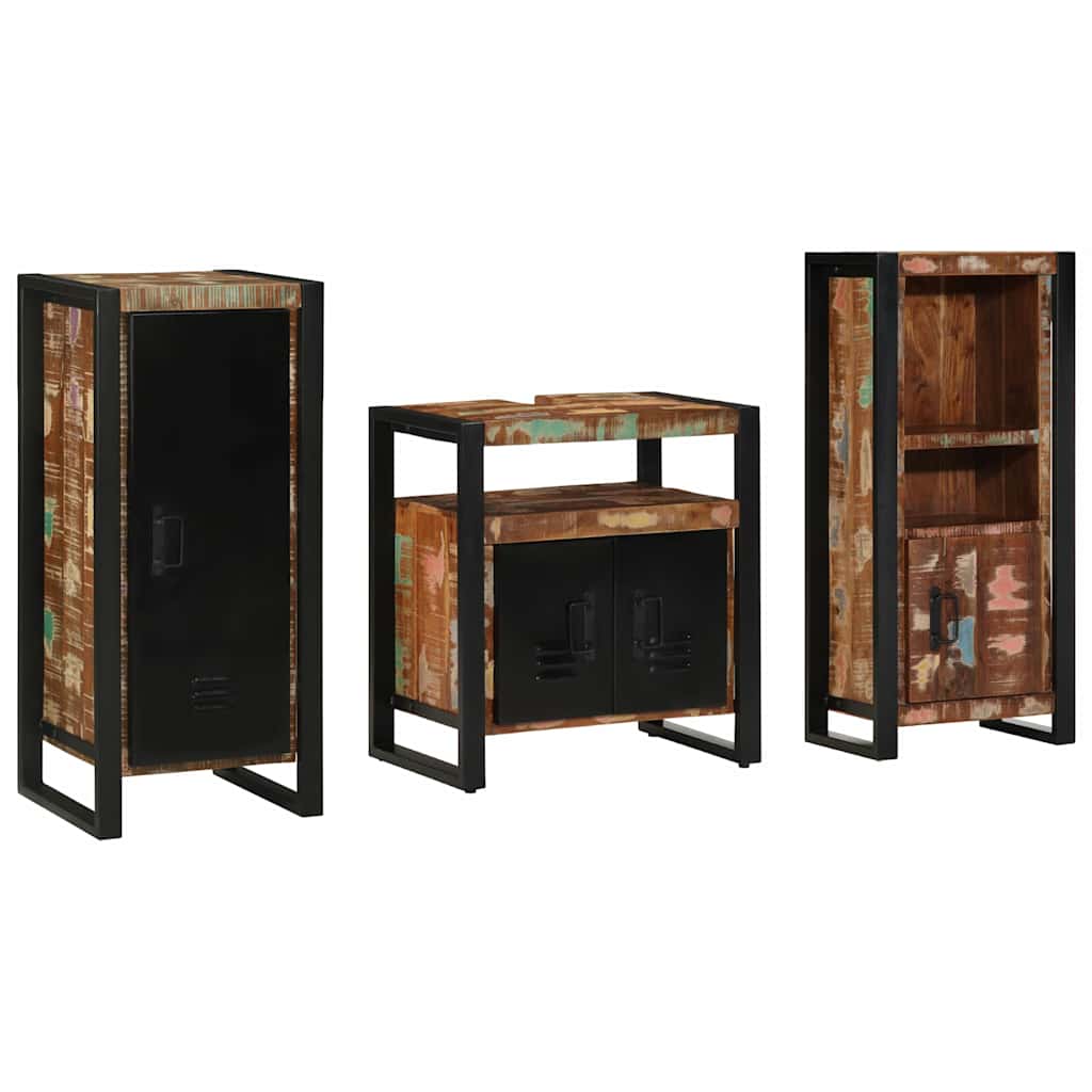 Set namještaja za kupaonicu 3 pcs Čvrsto drvo iz reciklaže