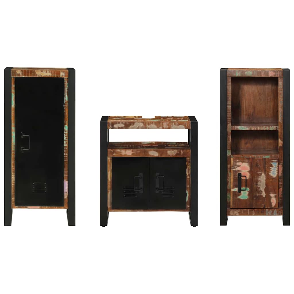 Set namještaja za kupaonicu 3 pcs Čvrsto drvo iz reciklaže