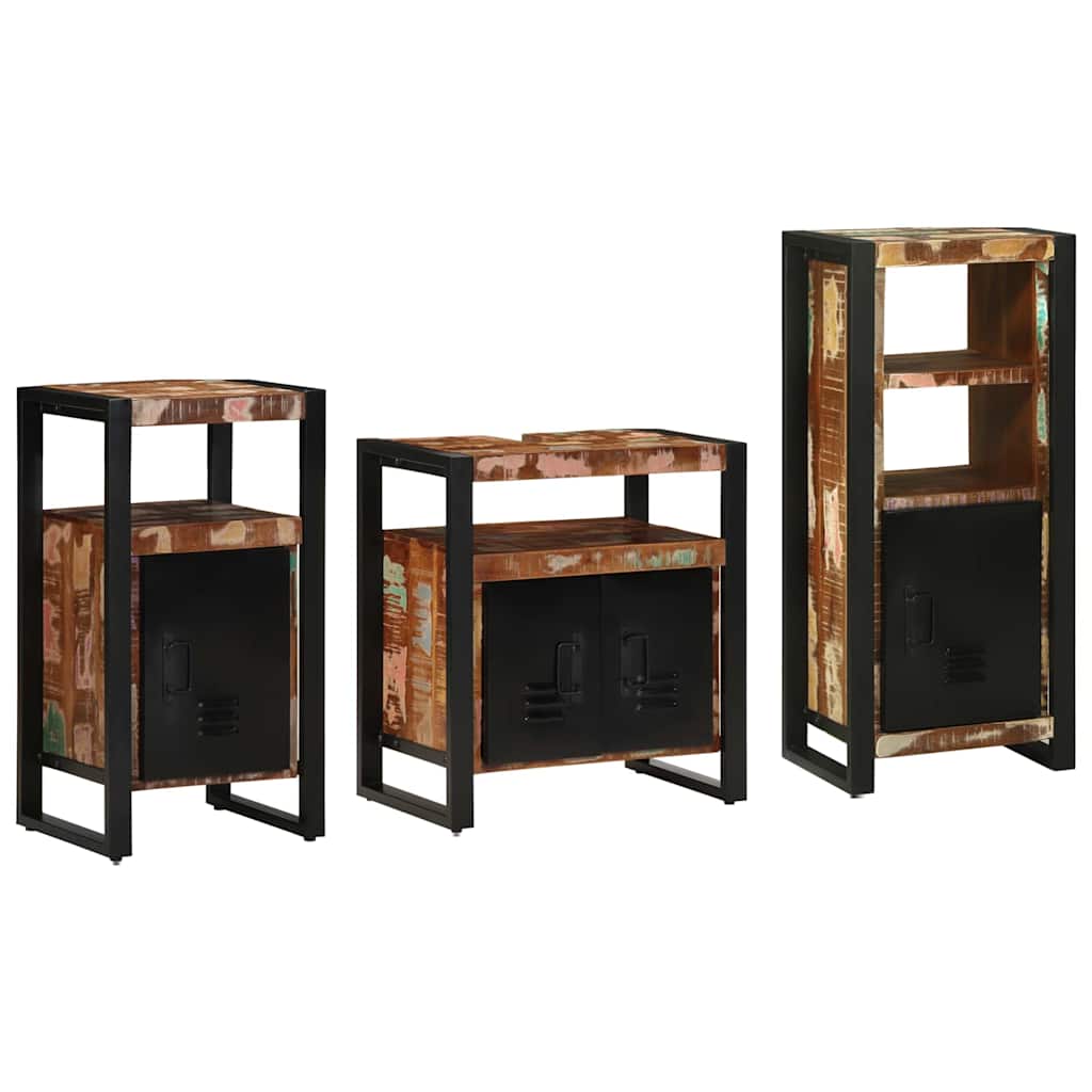 Set namještaja za kupaonicu 3 pcs Čvrsto drvo iz reciklaže