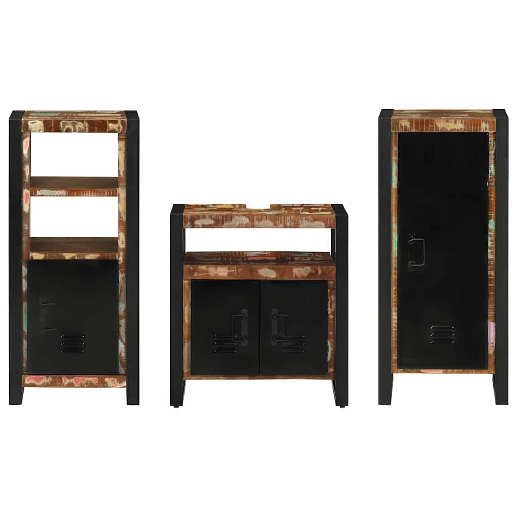 Set namještaja za kupaonicu 3 pcs Čvrsto drvo iz reciklaže