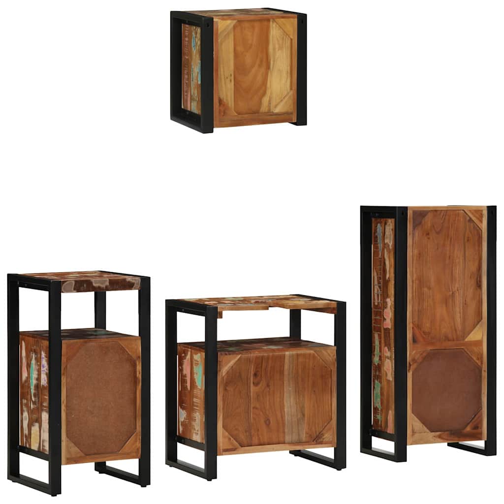 Set namještaja za kupaonicu 4 pcs Čvrsto drvo iz reciklaže