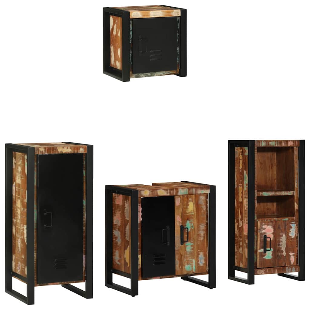 Set namještaja za kupaonicu 4 pcs Čvrsto drvo iz reciklaže
