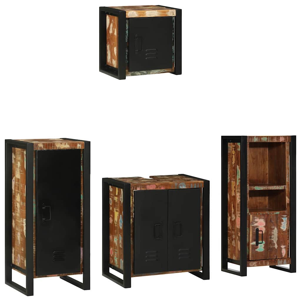 Set namještaja za kupaonicu 4 pcs Čvrsto drvo iz reciklaže