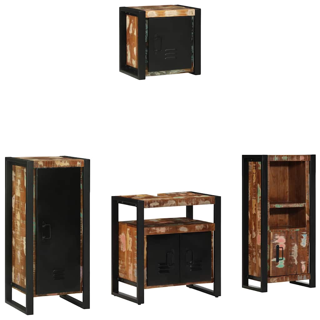 Set namještaja za kupaonicu 4 pcs Čvrsto drvo iz reciklaže